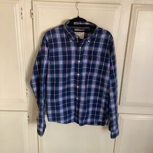 Abercrombie & Fitch Woven Plaid Long Sleeve Button-Down Shirt Men's Large